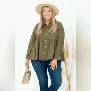 chic soul Womens Sz 2x Cozier Now Jacket, Olive